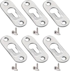 img 4 attached to 🖼️ 20-Pack Adiyer 43mm x 16mm Single Keyhole Hangers: Hanging Plate Hardware for Mirror and Picture Frames