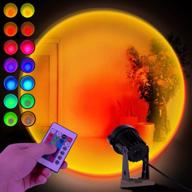 🌅 sunset lamp rgb led projector: transform your room with rainbow sunlight & golden hour sunrise - perfect christmas decoration & aesthetic tiktok lighting логотип