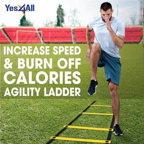 img 1 attached to 🏃 Yes4All Ultimate Agility Ladder Speed Training Equipment: 8, 12, 20 Rungs - Ideal for Kids & Adults - Multi Colors, Carry Bag Included