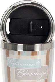 img 1 attached to 🌟 Stay Blessed in Retirement with our Brown Stripes 16 oz Stainless Steel Insulated Travel Mug