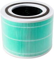 🍃 levoit core 300-rf-tx air purifier toxin absorber replacement filter - green, 1 pack | 3-in-1 true hepa & high-efficiency activated carbon logo