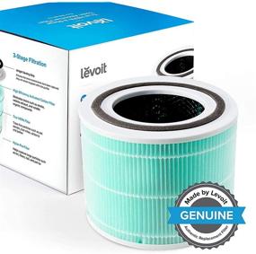 img 3 attached to 🍃 Замена фильтра очистителя воздуха LEVOIT Core 300-RF-TX для впитывания токсинов - Зеленый, 1 упаковка | 3-в-1 Истинный HEPA и Высокоэффективный активированный уголь