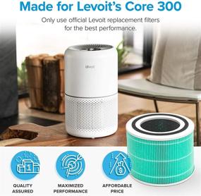 img 2 attached to 🍃 LEVOIT Core 300-RF-TX Air Purifier Toxin Absorber Replacement Filter - Green, 1 Pack | 3-in-1 True HEPA & High-Efficiency Activated Carbon