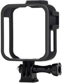 img 4 attached to Housing Frame For GoPro Max Black Protective Shell Cage Mount Accessories With Quick Pull Movable Socket And Screw (Black)