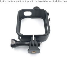 img 1 attached to Housing Frame For GoPro Max Black Protective Shell Cage Mount Accessories With Quick Pull Movable Socket And Screw (Black)