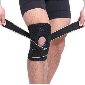 img 4 attached to 🩹 Premium Knee Braces with Patella Gel Pads & Side Stabilizers for Arthritis Pain & Meniscus Tears - Women/Men Knee Pain Relief (Black/Green, Thigh:13.7''-18.9'')