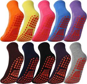 img 4 attached to 🧦 Premium Anti-Skid Slipper Socks: Gripped Indoor Trampoline Socks for Women - Ideal for Hospitals, Pilates, Yoga