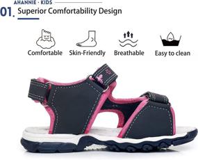 img 3 attached to Ahannie Toddler Boys' Outdoor Summer Sandals - Shop at Sandals for Shoes