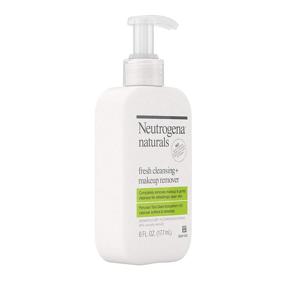 img 2 attached to 🌿 Neutrogena Naturals Fresh Cleansing Face Wash & Makeup Remover - 2 Pack, Hypoallergenic, Non-Comedogenic, Sulfate, Paraben, & Phthalate-Free, 6 fl. oz with Naturally-Derived Peruvian Tara Seed