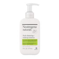 🌿 neutrogena naturals fresh cleansing face wash & makeup remover - 2 pack, hypoallergenic, non-comedogenic, sulfate, paraben, & phthalate-free, 6 fl. oz with naturally-derived peruvian tara seed logo