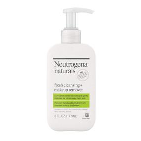 img 4 attached to 🌿 Neutrogena Naturals Fresh Cleansing Face Wash & Makeup Remover - 2 Pack, Hypoallergenic, Non-Comedogenic, Sulfate, Paraben, & Phthalate-Free, 6 fl. oz with Naturally-Derived Peruvian Tara Seed