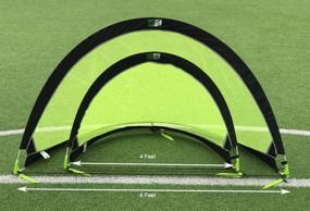 img 3 attached to ⚽️ Enhance your sporting experience with GreEco Set of 2 Pop Up Goals Foldable Gate – Unleash Your Soccer Skills or Discover Thrilling FPV Racing