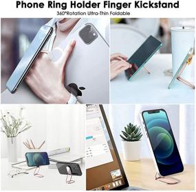 img 3 attached to 360° Rotating Phone Ring Holder with Finger Kickstand and Magnetic Car Mount for Most Smartphones
