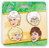 📌 just funky golden girls collector enamel pin set - blanche, dorothy, rose, sophia: 4-piece set for true fans logo