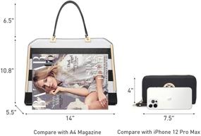 img 1 attached to 👜 Chic & Stylish: Designer Leather Handbags, Briefcases, Satchels & Wallets for Women