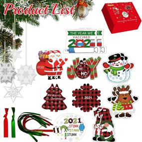 img 3 attached to 🎄 2021 Christmas Ornaments, 18-Pack Funny Gnomes, Santa, Snowflake Holiday Decorations for Christmas Tree (2021 Merry Christmas)