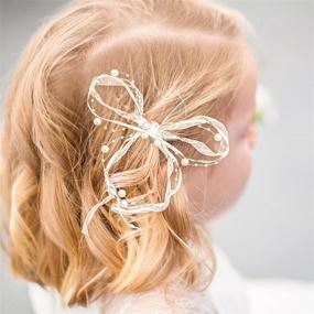 img 1 attached to 🎀 Set of 3 Beaded Ribbons: Pearl, Satin, and Organza, Total Length 33 Feet, in Luxurious Gold