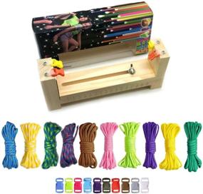 img 4 attached to 🌈 COSORO Jig Bracelet Maker Set: 10 Parachute Cords & Buckles, DIY Wristband Maker & Paracord Braiding Kit