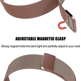 img 2 attached to 🔗 Premium Solob 22mm Stainless Steel Magnetic Mesh: Perfect Fit for Samsung Galaxy Watch, Huawei Watch 2 Classic, and More - Quick Release, Durable Replacement Sports Straps