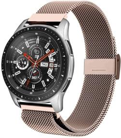 img 3 attached to 🔗 Premium Solob 22mm Stainless Steel Magnetic Mesh: Perfect Fit for Samsung Galaxy Watch, Huawei Watch 2 Classic, and More - Quick Release, Durable Replacement Sports Straps