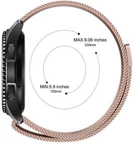 img 1 attached to 🔗 Premium Solob 22mm Stainless Steel Magnetic Mesh: Perfect Fit for Samsung Galaxy Watch, Huawei Watch 2 Classic, and More - Quick Release, Durable Replacement Sports Straps