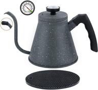 ☕️ koteffr 40oz/1.2l tea kettle - induction & stovetop ready with precise gooseneck spout and thermometer - premium stainless steel pour over teapot logo