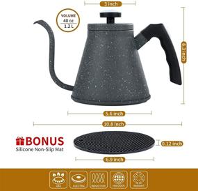 img 3 attached to ☕️ KOTEFFR 40oz/1.2L Tea Kettle - Induction & Stovetop Ready with Precise Gooseneck Spout and Thermometer - Premium Stainless Steel Pour Over Teapot