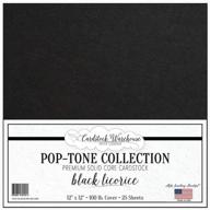 🖤 premium black licorice cardstock paper - heavyweight 12x12 inch, 100 lb. cover - 25 sheets from cardstock warehouse logo