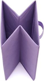 img 1 attached to 📦 EZOWare Set of 6 Foldable Fabric Purple Basket Bins – Collapsible Storage Cubes for Nursery, Toys Organization, Shelf Cabinet