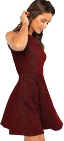 img 3 attached to 👗 DIDK Womens Sleeveless Flared Glitter Dress - Women's Fashion Clothing