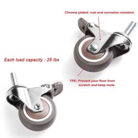 img 1 attached to Skelang Threaded Casters: Enhanced Replacement Capacity for Maximum Performance