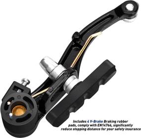 img 2 attached to 🚴 TOBWOLF Long Reach Front & Rear Bike Caliper Brakes with Spring Tension Adjuster - Aluminum Alloy Single-Pivot Sidepull C Brakes, Mountain Bike V Brakes Rim Brake Kit including Brake Pads