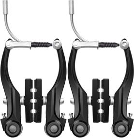 img 4 attached to 🚴 TOBWOLF Long Reach Front & Rear Bike Caliper Brakes with Spring Tension Adjuster - Aluminum Alloy Single-Pivot Sidepull C Brakes, Mountain Bike V Brakes Rim Brake Kit including Brake Pads