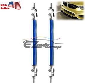 img 3 attached to 🚗 Enhance Vehicle Aesthetics: EZAUTOWRAP Blue 6"-8" Adjustable Front/Rear Frame Bumper Lip Splitter Strut Rod Support Bar