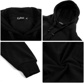 img 1 attached to 👕 Eylhot Heavyweight Grey Hoodies Sweatshirts for Gym and Active Men's Clothing