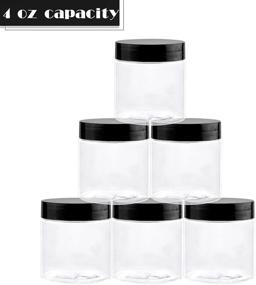 img 2 attached to 💄 Convenient 4oz TUZAZO Plastic Jars with Lids and Labels for Cosmetics & Beauty Products (12 Pack)