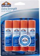 🔥 elmer's e5010 extra strength glue sticks 0.28 ounces, 4 count: high power adhesive for all projects logo