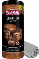 👌 weiman leather cleaner kit: effortlessly clean & condition leather surfaces with leather wipes (30 count) and microfiber cloth logo