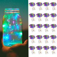 🌈 asoonyum rainbow fairy lights - battery operated 20pack multicolor led string lights 7ft 20leds for aesthetic decor, indoor bedroom, indie room - 3 modes christmas halloween mini firefly tiny lights логотип