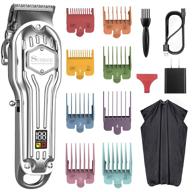 💇 surker men's hair clippers - cord/cordless hair trimmer kit for professional haircuts - rechargeable with led display logo