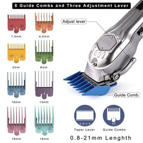 img 2 attached to 💇 SURKER Men's Hair Clippers - Cord/Cordless Hair Trimmer Kit for Professional Haircuts - Rechargeable with LED Display