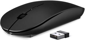 img 4 attached to 🖱️ ATESON Wireless Laptop Mouse: Rechargeable & Super Silent 2.4G Cordless Mouse with USB Receiver - Portable, Slim, and Quiet Noiseless Mice for PC, Computer, Desktop, Notebook