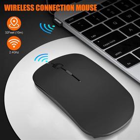 img 3 attached to 🖱️ ATESON Wireless Laptop Mouse: Rechargeable & Super Silent 2.4G Cordless Mouse with USB Receiver - Portable, Slim, and Quiet Noiseless Mice for PC, Computer, Desktop, Notebook