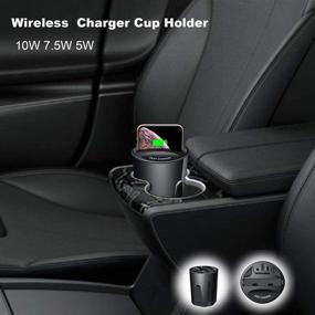 img 2 attached to 📱 Car Cup Holder Wireless Charger - Qi Wireless Charging Stand for Phones - Fast Charge 10W/7.5W/5W - Compatible with Galaxy S8/S9/S7/S6, Note 8 (X9) - Car Accessories