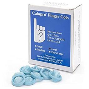 img 3 attached to 💙 Blue Large Latex Finger Cots: Durable Protective Covers for Fingers