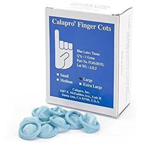 img 2 attached to 💙 Blue Large Latex Finger Cots: Durable Protective Covers for Fingers