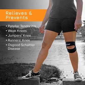 img 2 attached to 🏋️ Black Medium Cho-Pat Dual Action Knee Strap for Arthritic & Weak Knees, Tendonitis, Osgood Schlatter’s, Meniscus Tears & Chondromalacia - Enhanced Mobility & Effective Pain Relief