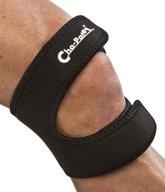 🏋️ black medium cho-pat dual action knee strap for arthritic & weak knees, tendonitis, osgood schlatter’s, meniscus tears & chondromalacia - enhanced mobility & effective pain relief логотип