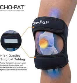 img 1 attached to 🏋️ Black Medium Cho-Pat Dual Action Knee Strap for Arthritic & Weak Knees, Tendonitis, Osgood Schlatter’s, Meniscus Tears & Chondromalacia - Enhanced Mobility & Effective Pain Relief