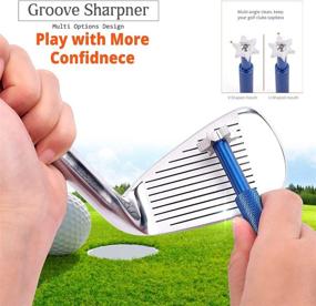 img 2 attached to 🏌️ Enhance Your Golfing Performance with SportsGenics Golf Brush and Groove Sharpener Set - Boost Your Swing with Clean Clubs and Sharp Grooves - Complete Golf Cleaning Kit and Accessories Pack (Pack of 2)